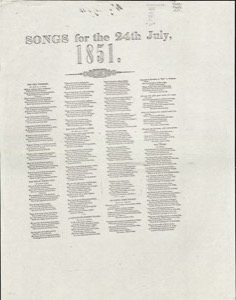 Songs for the 24th July, 1851