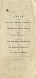 Hymns for the First General Conference of The Eastern States Mission (1923)