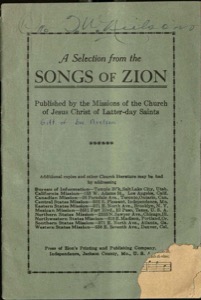 A Selection from the Songs of Zion (1924)