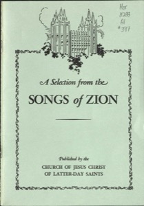 A Selection from the Songs of Zion (1974)