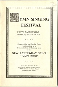 Hymn Singing Festival (Provo Tabernacle)