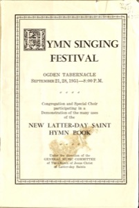 Hymn Singing Festival (Ogden Tabernacle)