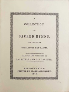 Sacred Hymns (Little/Gardner, Replica)